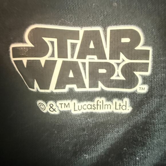 Star Wars Pop Logo Graphic Tee Port & Company Fan Favorite 100% Cotton Black - Picture 4 of 7